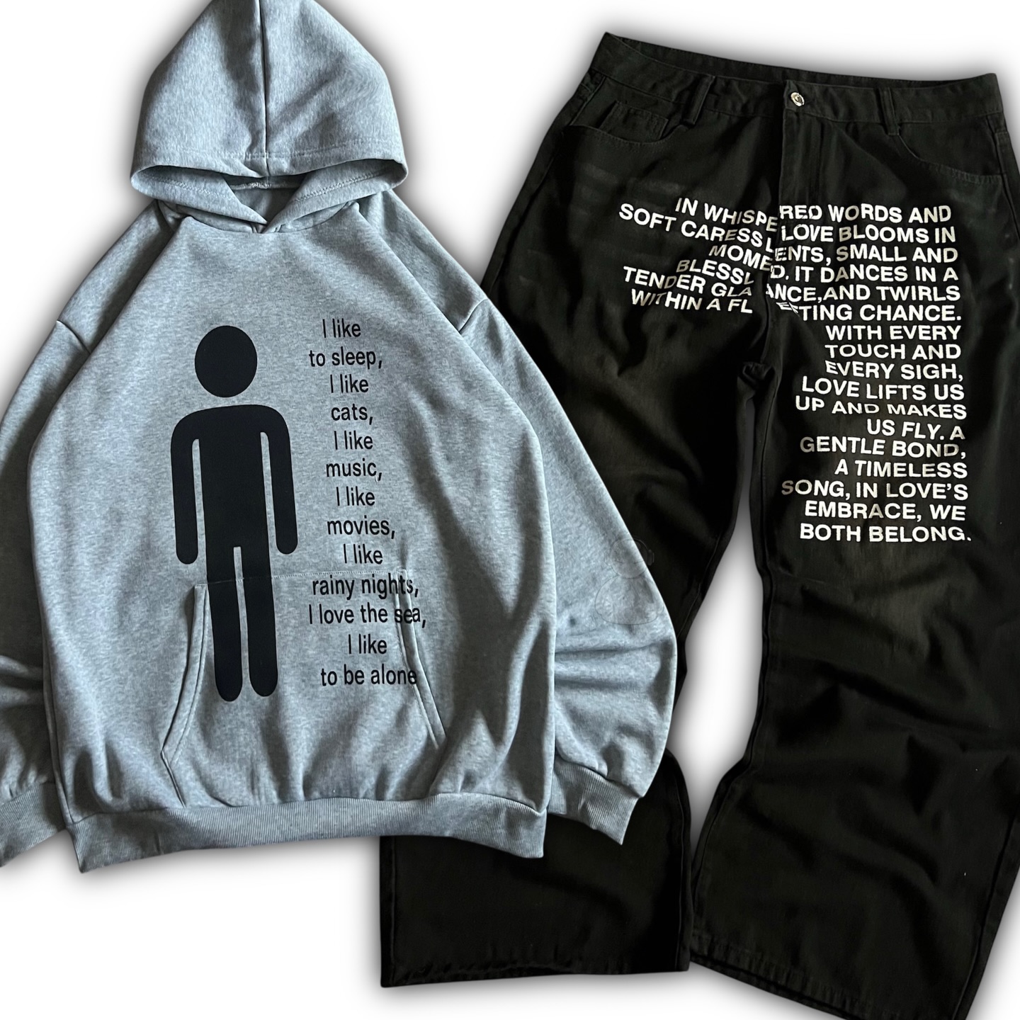 Women'S Fashion Hoodie - جينز بنمط أمريكي مع هوديز للرجال