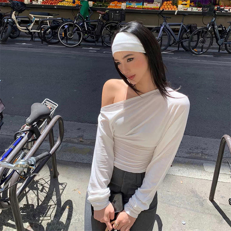 Women'S Fashion For 2026 - بلوزة نسائية 2026 بكتف واحد وأكمام