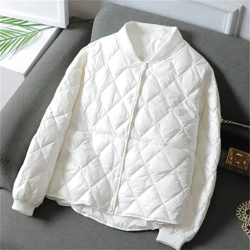 Women'S Fashion Quilted Jacket - جاكيت قطني قصير مبطن خفيف الوزن
