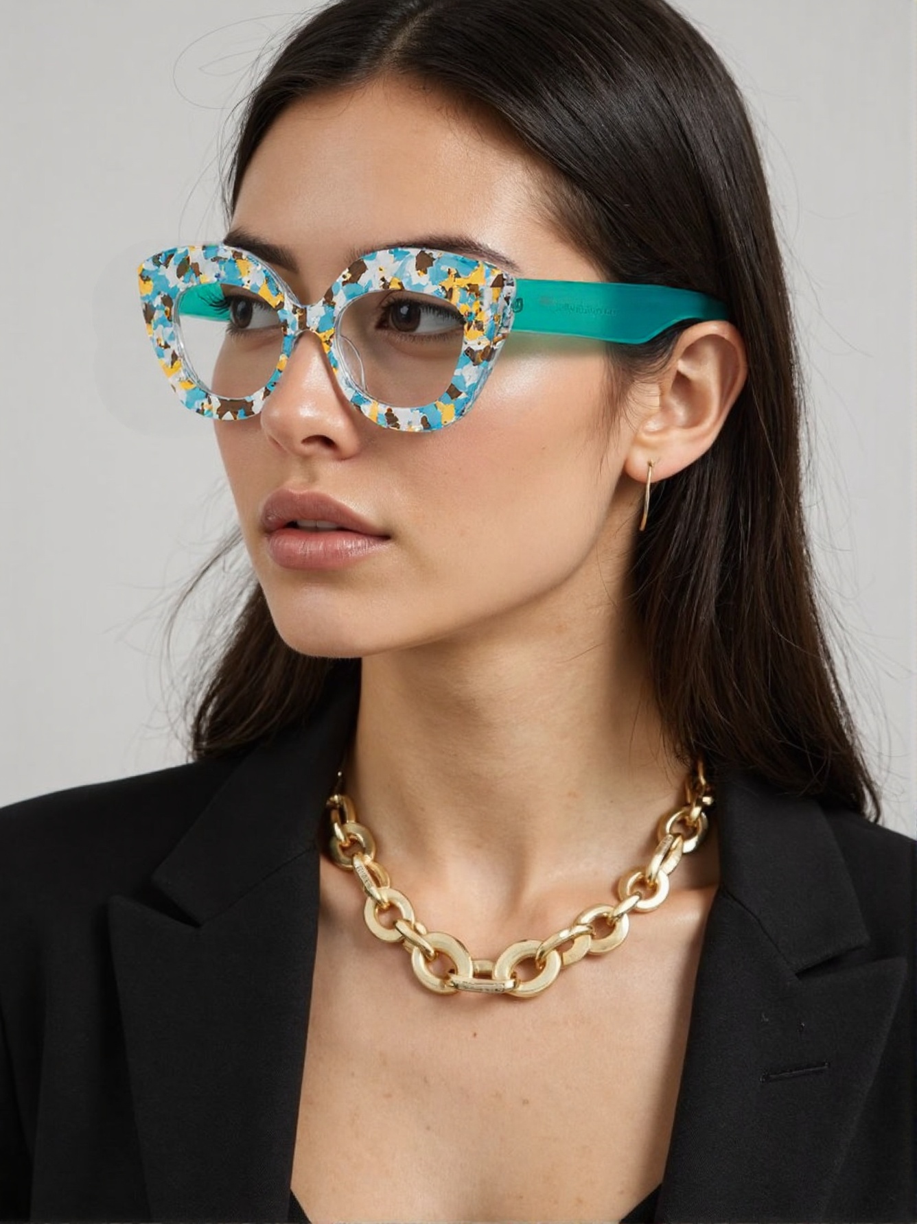 Women'S Fashion Glasses Non Prescription - نظارات نسائية أنيقة بإطار كبير على