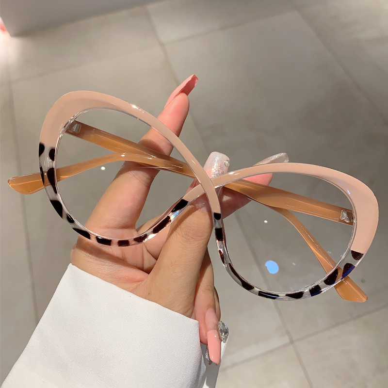 Women'S Fashion Glasses Non Prescription - KAMMPT-البيضاوي النظارات الإطار ، والأزياء المتضخم