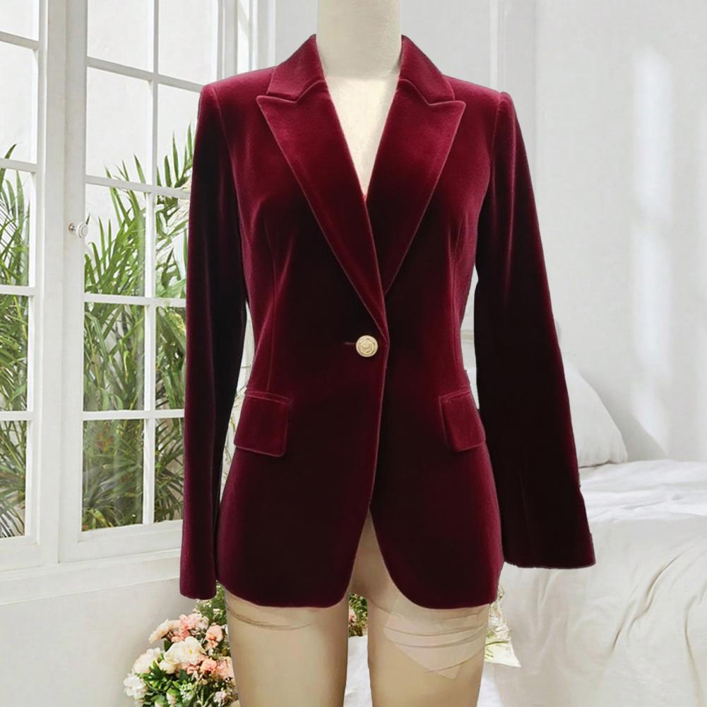Velvet Blazer Women - بليزر نسائي مخملي كبير الحجم بقصة