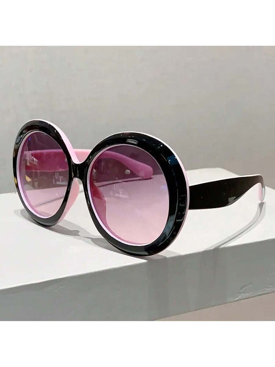 Women'S Fashion Glasses Non Prescription - نظارات نسائية بإطار دائري كبير -