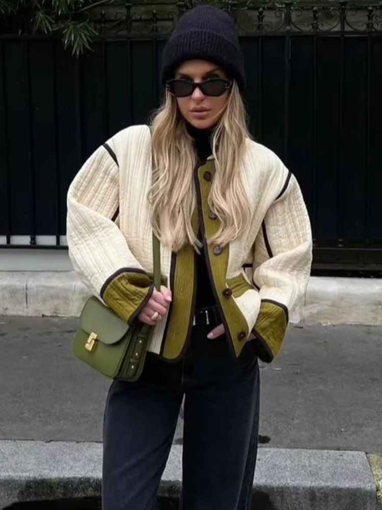TARUXY موضة سترة قطن متباينة م - مراجعة Women'S Fashion Quilted Jacket وسعره