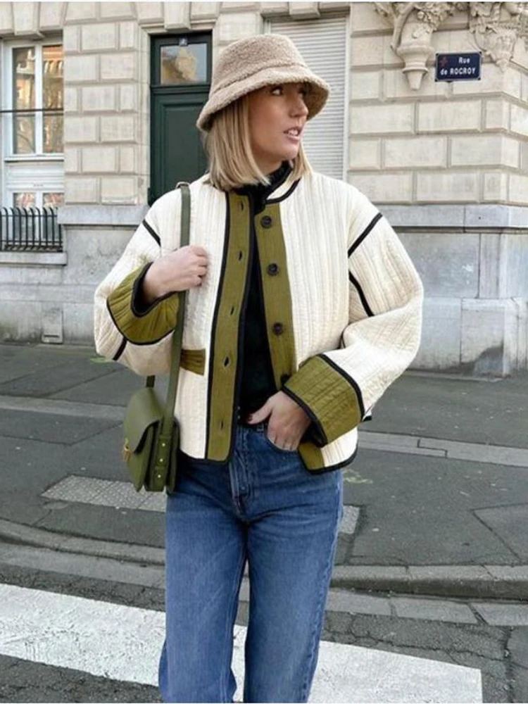 TARUXY موضة سترة قطن متباينة م - مراجعة Women'S Fashion Quilted Jacket وسعره