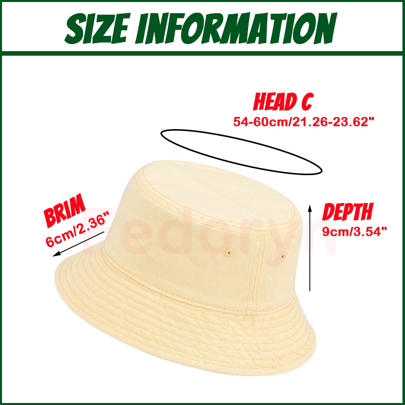 قبعة صيد مخصصة من فيدورين بتصم - مراجعة Bucket Hat Women وسعره
