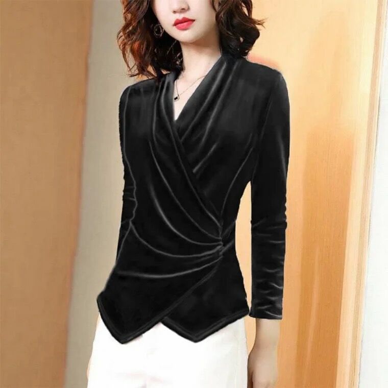 بلوزة نسائية لخريف 2025 قميص م - مراجعة Velvet Blazer Women وسعره