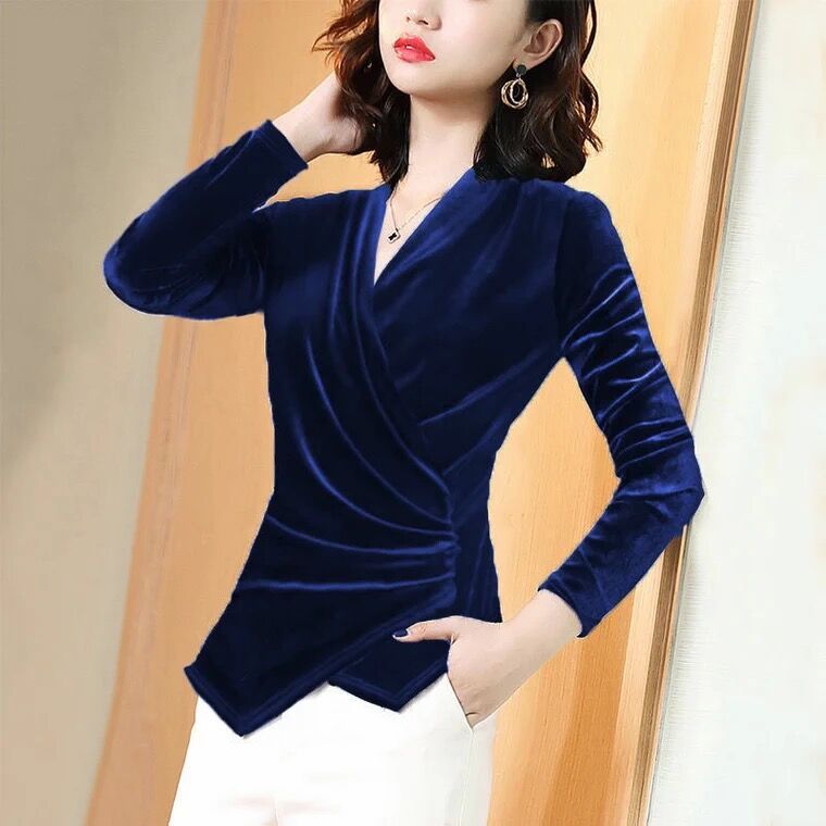 بلوزة نسائية لخريف 2025 قميص م - مراجعة Velvet Blazer Women وسعره