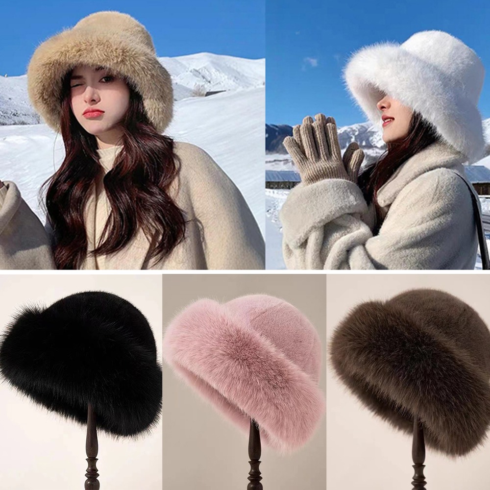قبعة دافئة جديدة من الفرو النا - مراجعة Bucket Hat Women وسعره