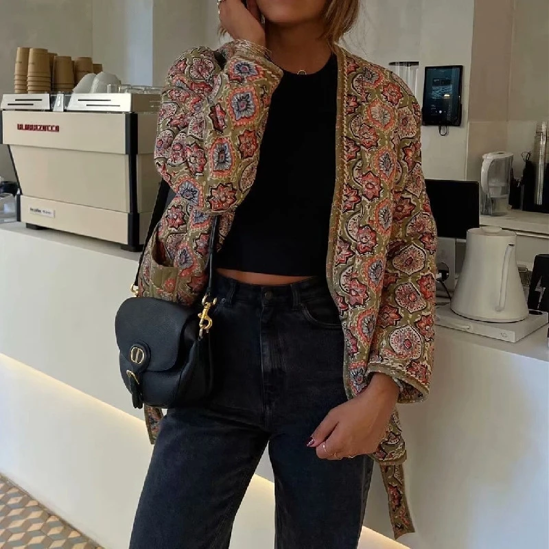جاكيت نسائي جديد وعصري بتصميم  - مراجعة Women'S Fashion Quilted Jacket وسعره