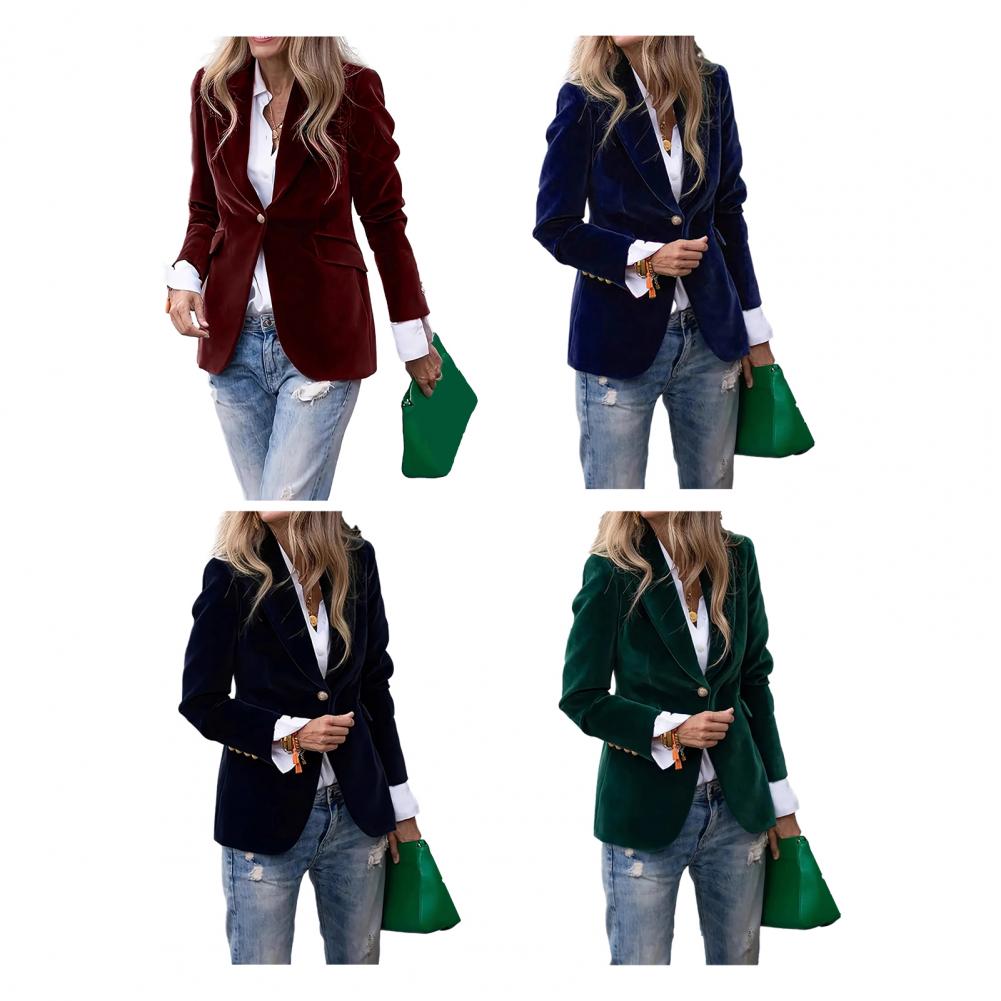 بليزر نسائي مخملي كبير الحجم ب - مراجعة Velvet Blazer Women وسعره