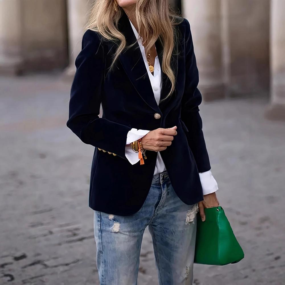 بليزر نسائي مخملي كبير الحجم ب - مراجعة Velvet Blazer Women وسعره