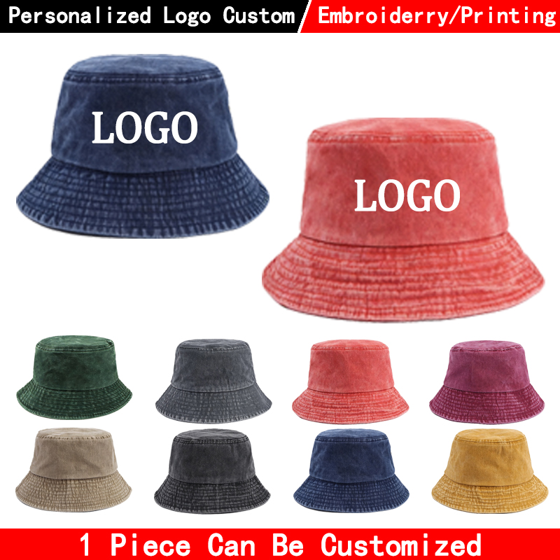 قبعة دنيم بتصميم مخصص وشعار خا - مراجعة Bucket Hat Women وسعره