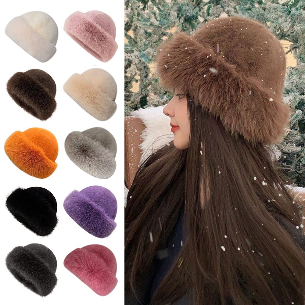 قبعة شتوية جديدة من الفرو المن - مراجعة Bucket Hat Women وسعره