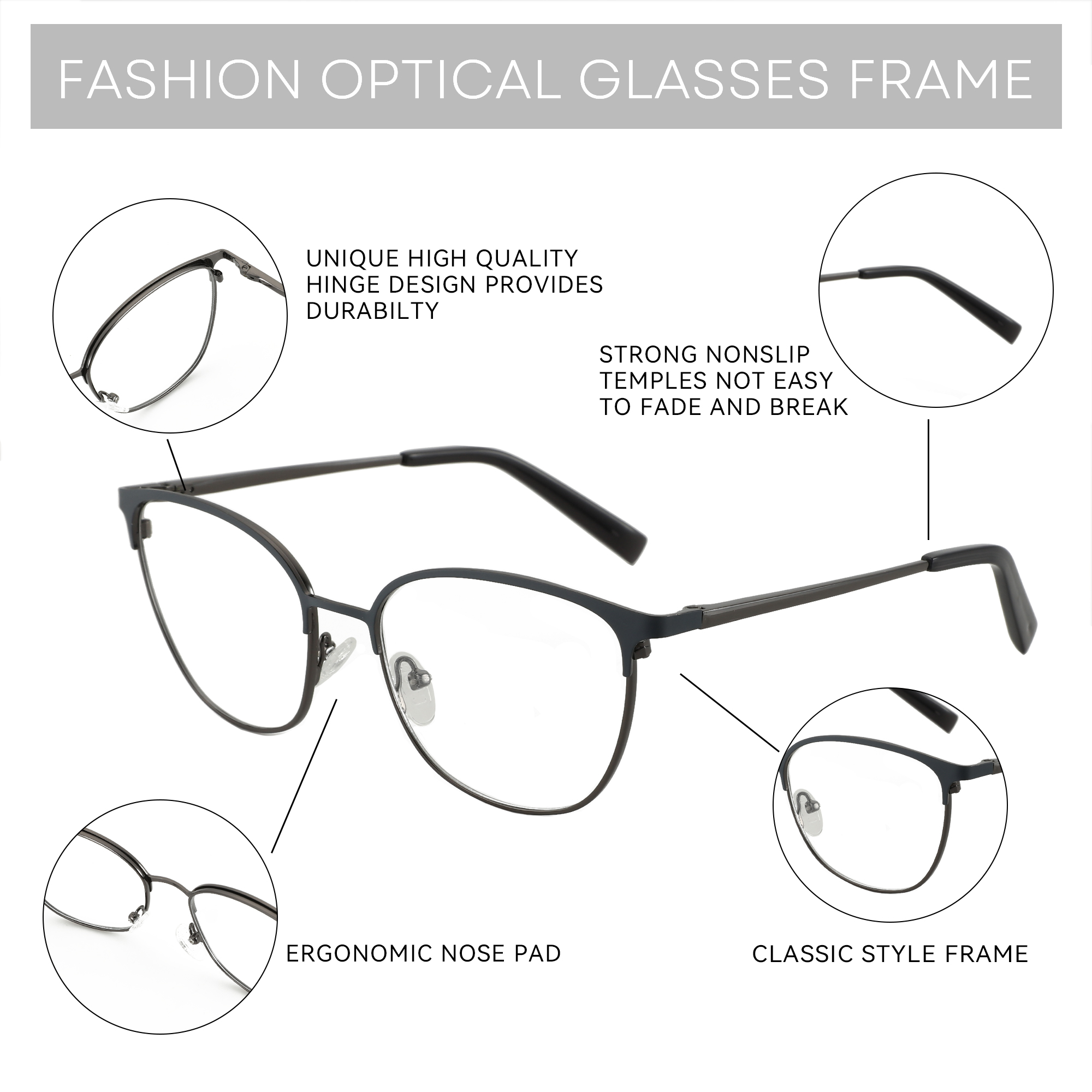 إطار نظارات طبية مربع الشكل من - مراجعة Women'S Fashion Glasses Non Prescription وسعره