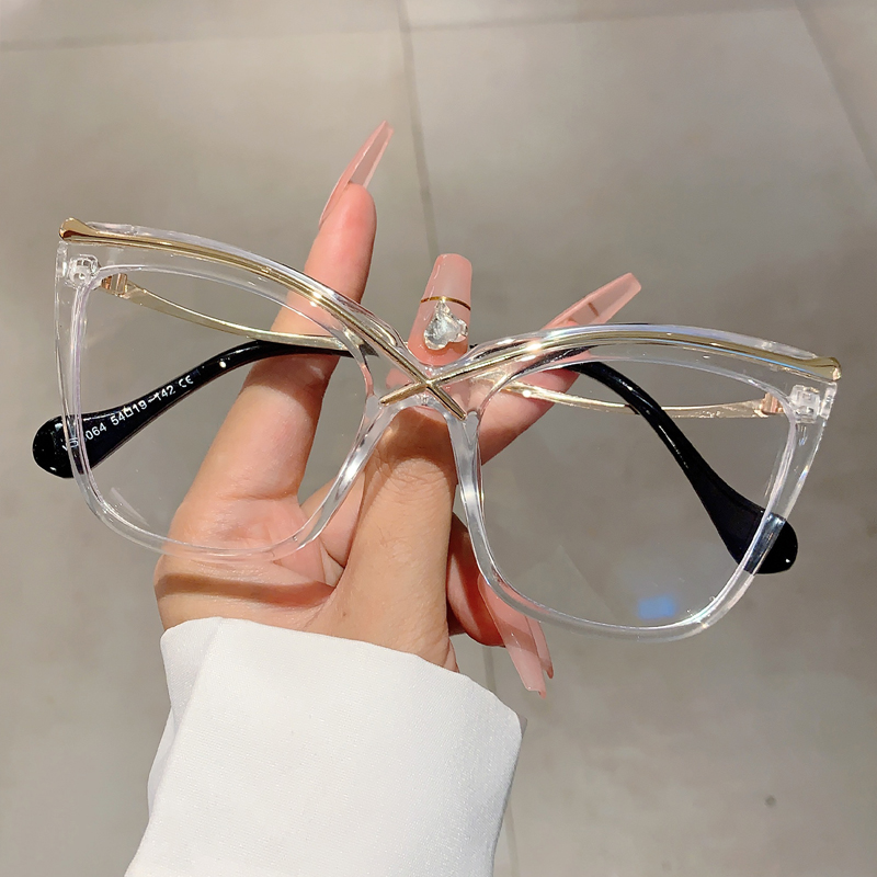 KAMMPT نظارات عين القطة كبيرة  - مراجعة Women'S Fashion Glasses Non Prescription وسعره