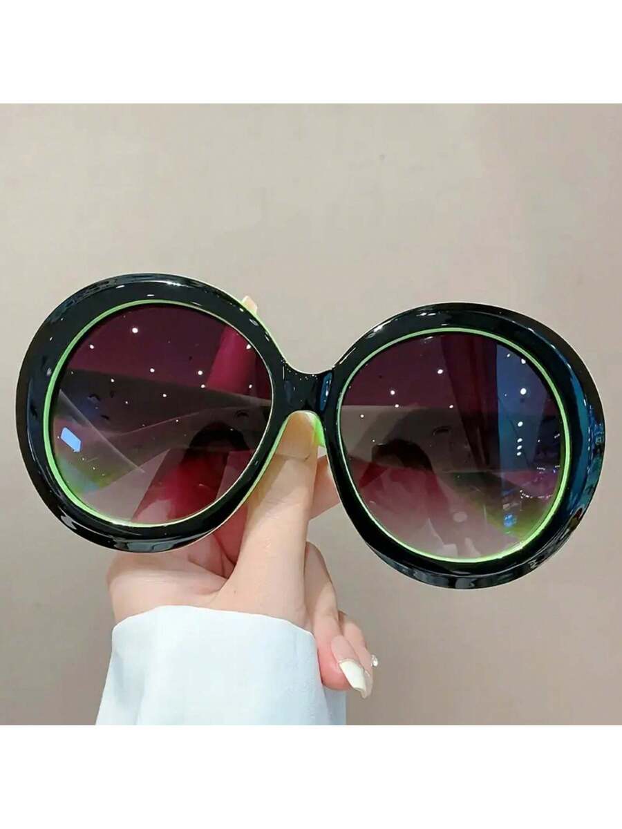 نظارات نسائية بإطار دائري كبير - مراجعة Women'S Fashion Glasses Non Prescription وسعره