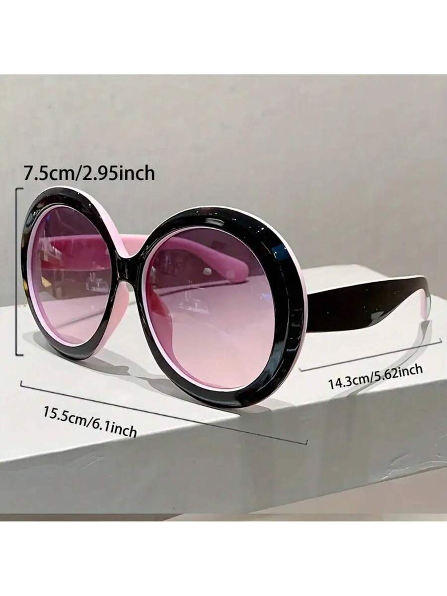 نظارات نسائية بإطار دائري كبير - مراجعة Women'S Fashion Glasses Non Prescription وسعره