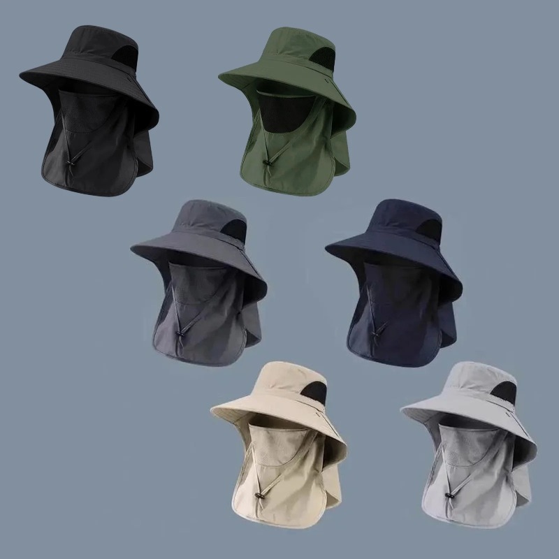 قبعة صيد من البوليستر مع غطاء  - مراجعة Bucket Hat Women وسعره