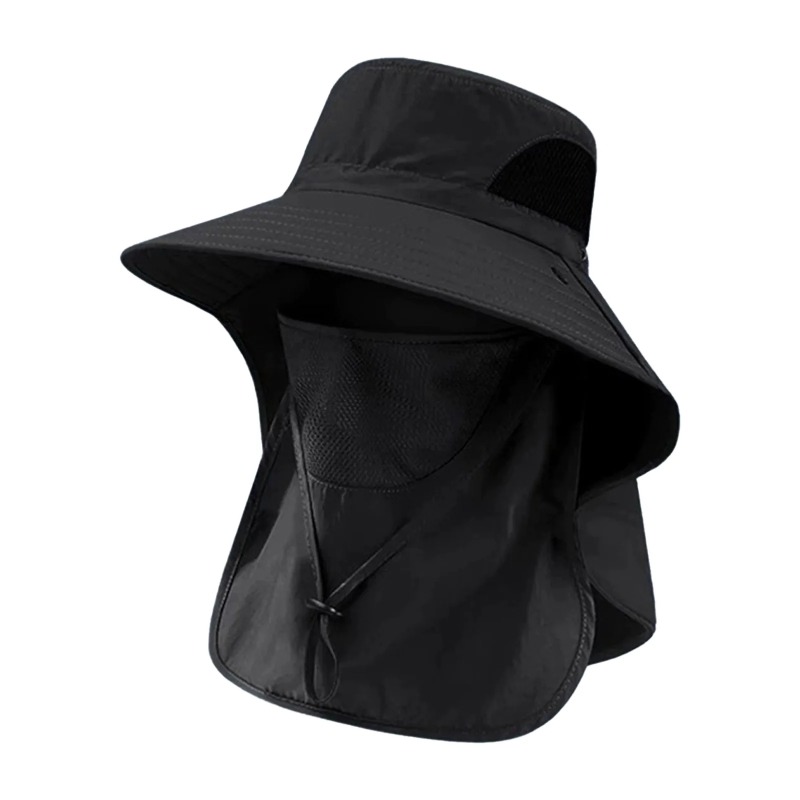 قبعة صيد من البوليستر مع غطاء  - مراجعة Bucket Hat Women وسعره