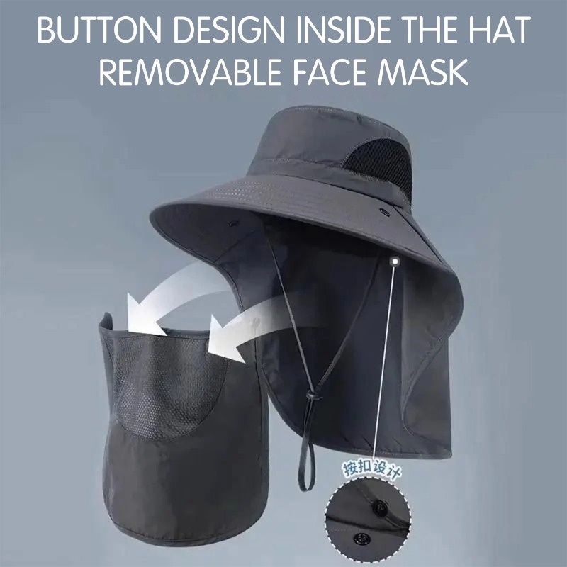 قبعة صيد من البوليستر مع غطاء  - مراجعة Bucket Hat Women وسعره