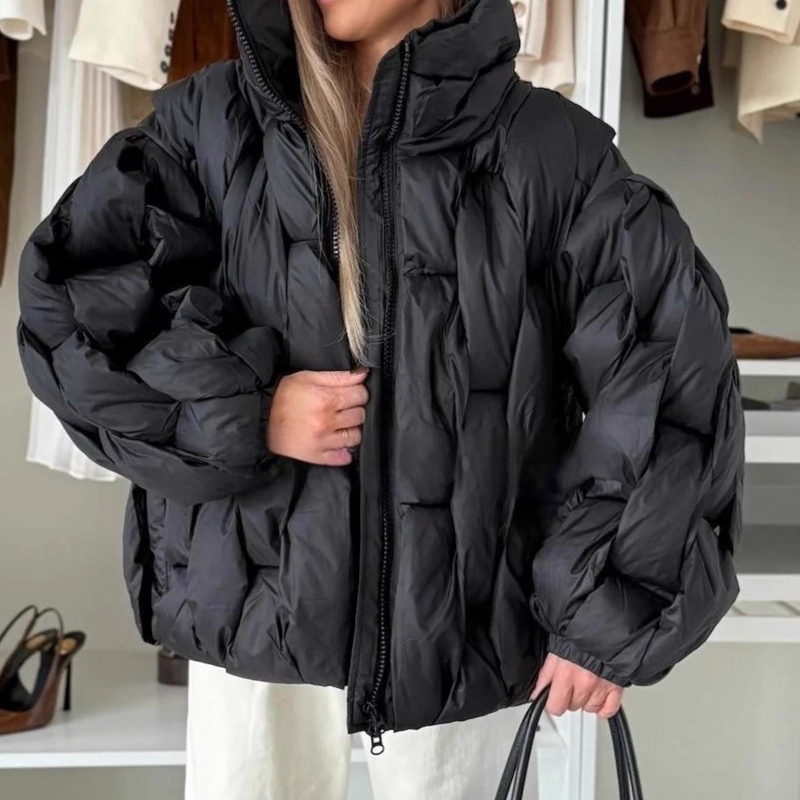 سترة نسائية مبطنة من القطن بأك - مراجعة Women'S Fashion Quilted Jacket وسعره