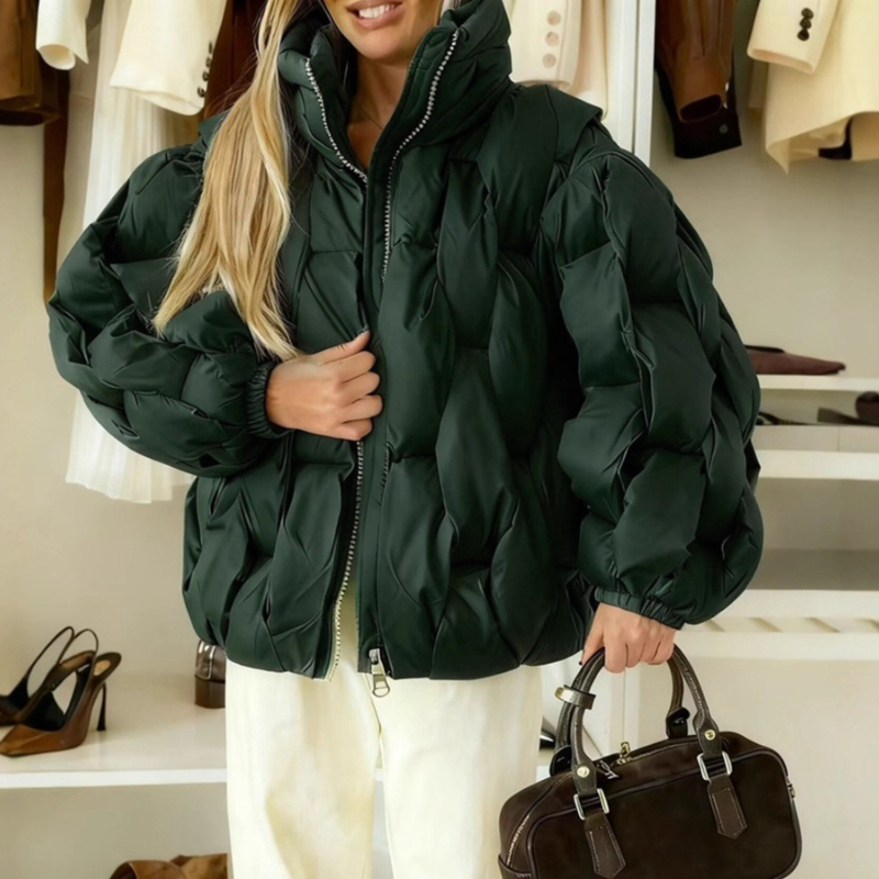 سترة نسائية مبطنة من القطن بأك - مراجعة Women'S Fashion Quilted Jacket وسعره