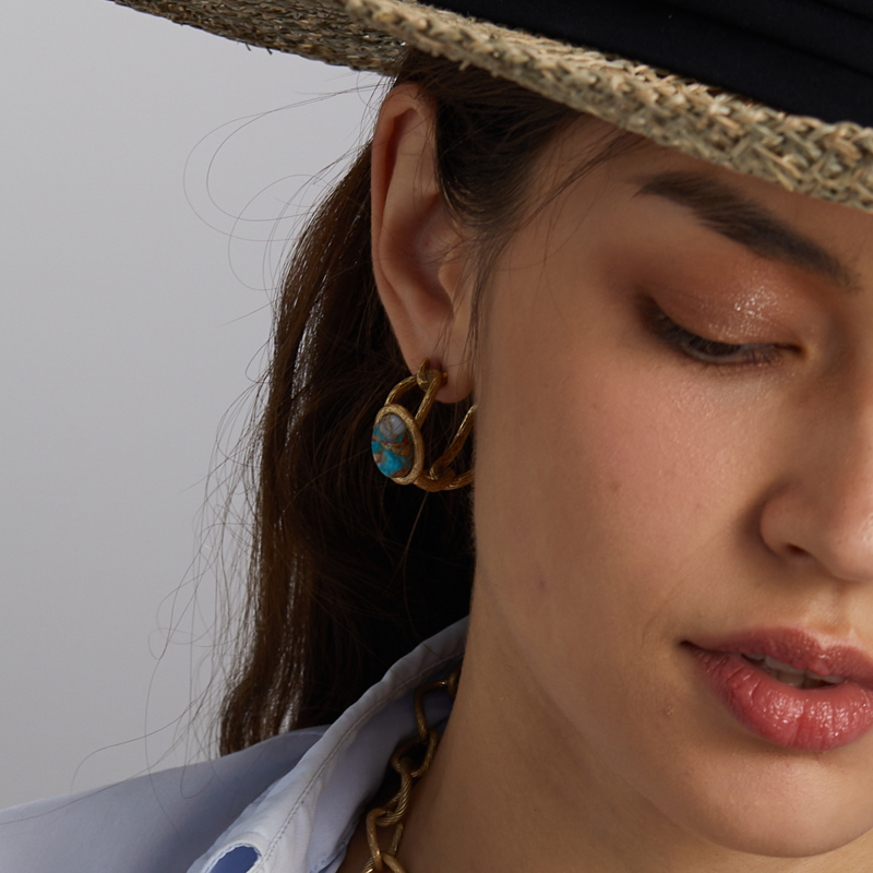 الرجعية الحجر الطبيعي أقراط ال - مراجعة Women'S Fashion Guide وسعره
