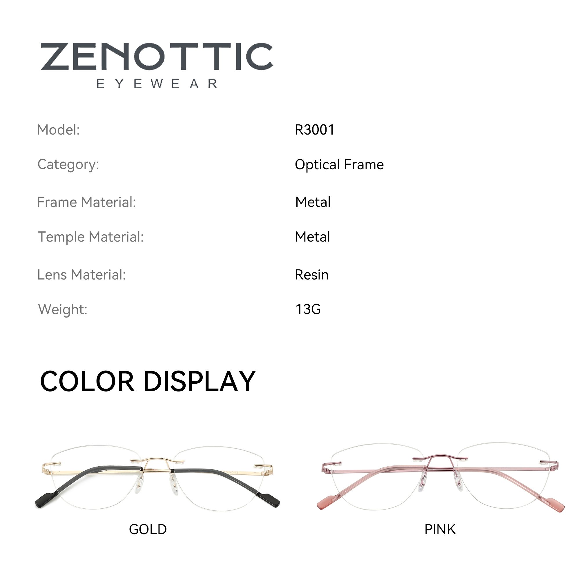 نظارات بصرية بدون إطار لعين ال - مراجعة Women'S Fashion Glasses Non Prescription وسعره
